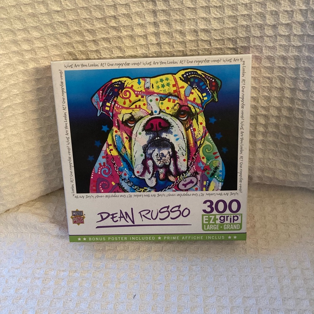 Dean Russo “What Are You Looking At?” Bulldog Puzzle 300 Pieces New In Box